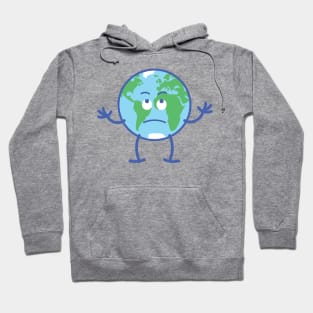 Planet Earth feeling fed up and rolling eyes as a way to protest Hoodie